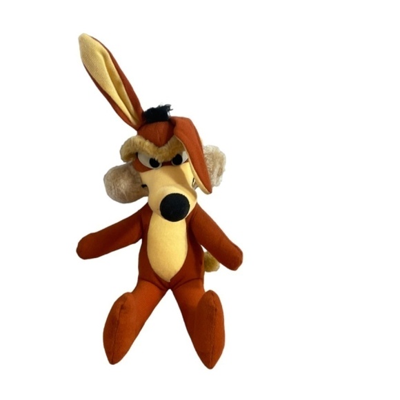 Vintage Wile E Coyote (Genius) Plush Toy 1971 by Warner Bros 17” By Mighty Star - Picture 4 of 11
